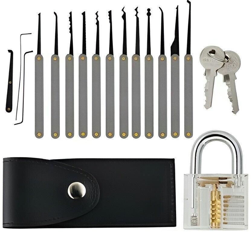 15pcs Locksmith Lock Pick Tool Set - Pioneer_essentials