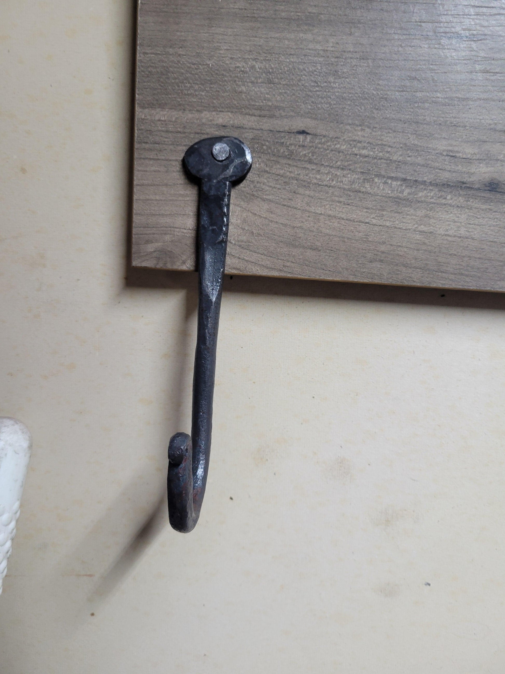 Hand forged water resistant round bar coat hook - Pioneer_essentials