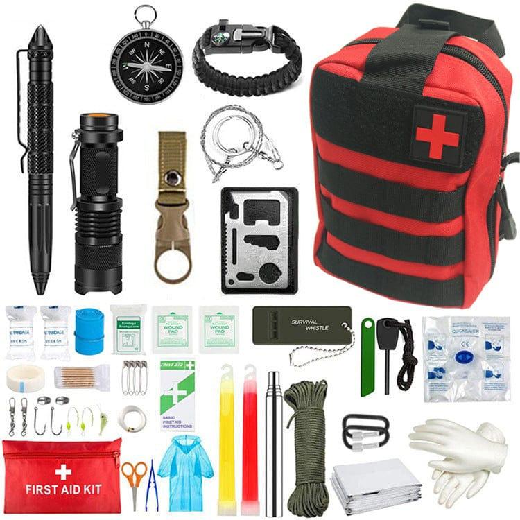 Wilderness Survival First Aid Outdoor Survival Emergency Kit - Pioneer_essentials