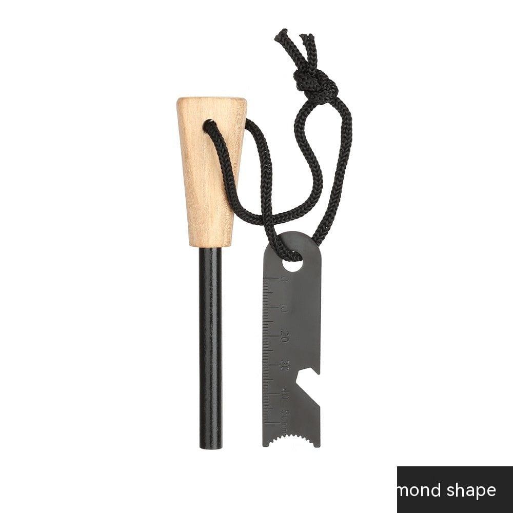 Wood handled Waterproof Ferro Rod Campfire Lighter - Pioneer_essentials